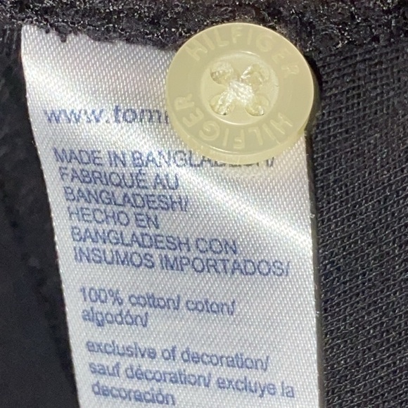 Tommy Hilfiger Black Polo Shirt with Iconic Logo MENS SIZE 3XL CHAMBRAY LINED - Picture 5 of 11